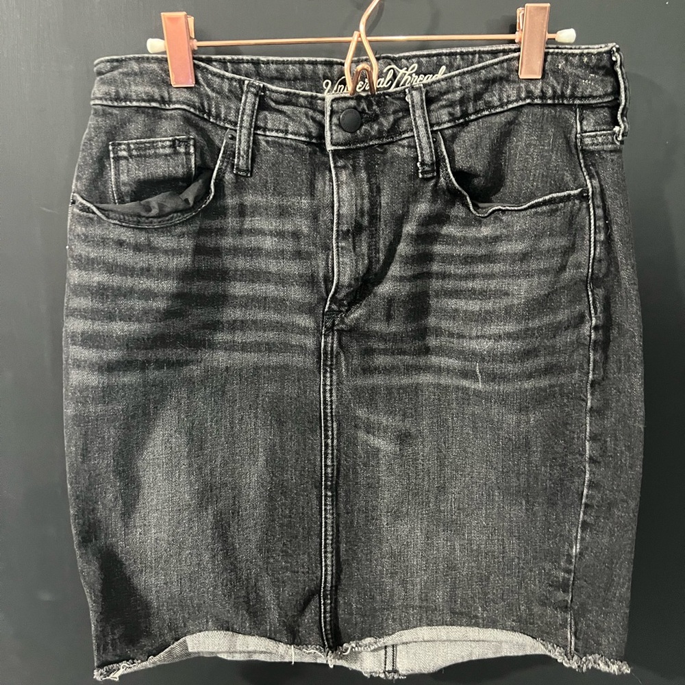 Universal Thread Black Denim Skirt